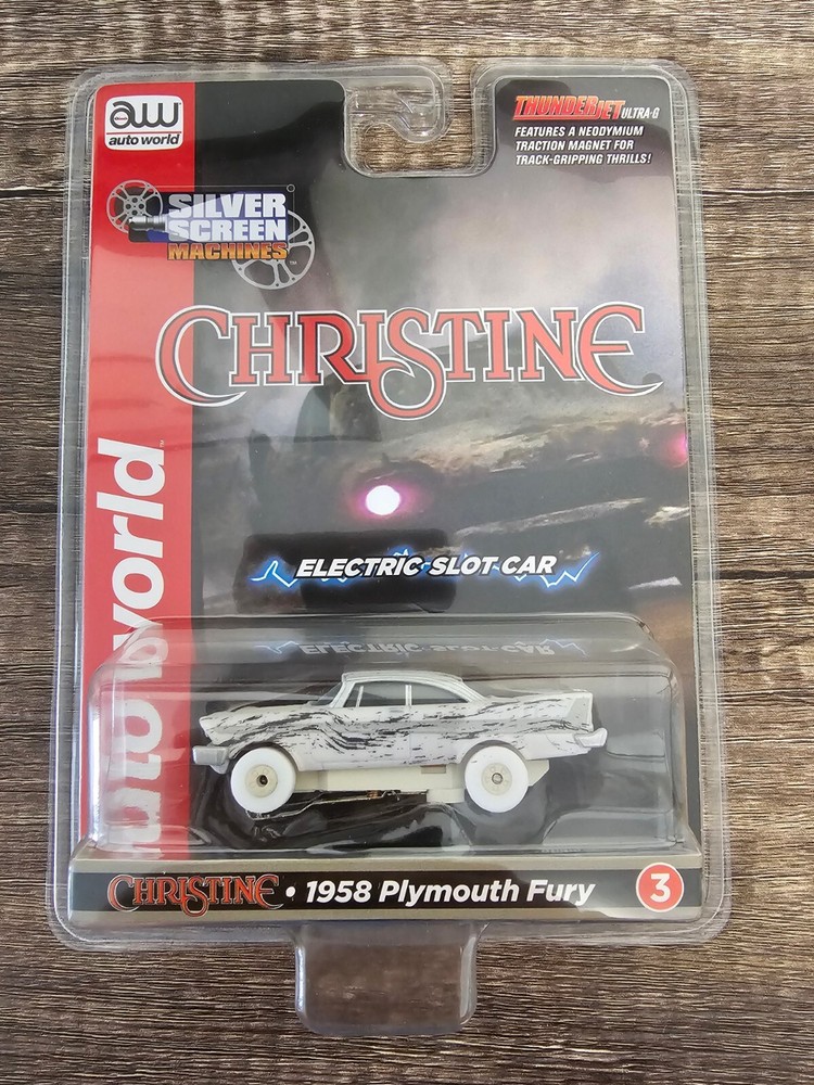 Autoworld HO Chase Christine 1958 Plymouth Fury #3 iWheels Slot Car New