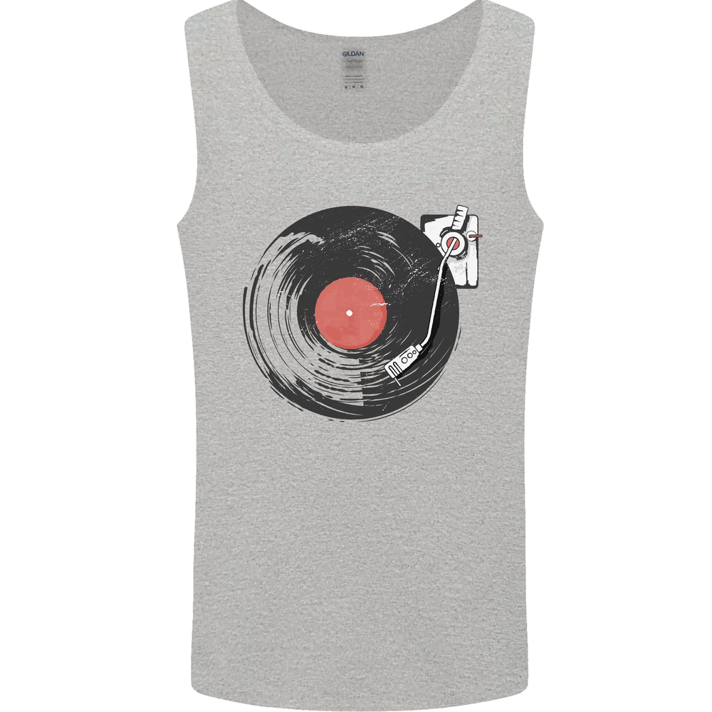 Distressed DJ Turntable Vest Tank Top for Men