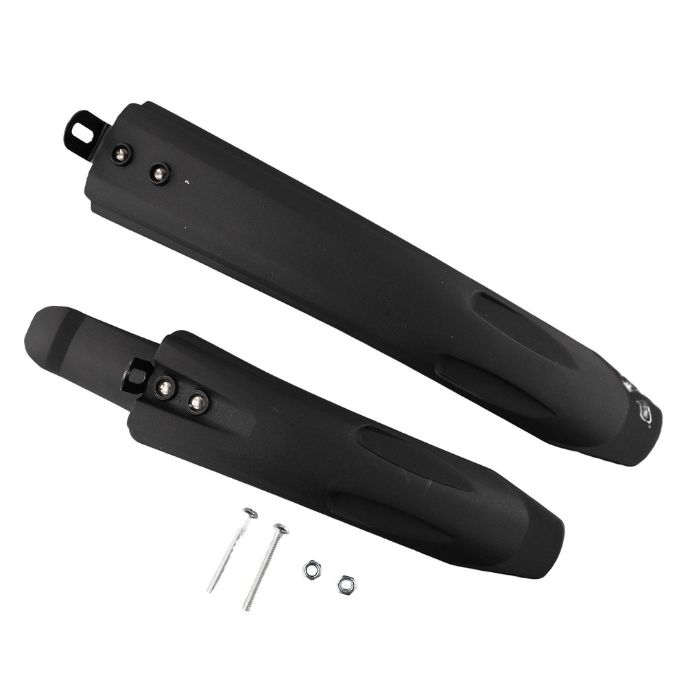Black Bicycle Fenders Mudguard Pair - Durable Plastic Cycling Accessories