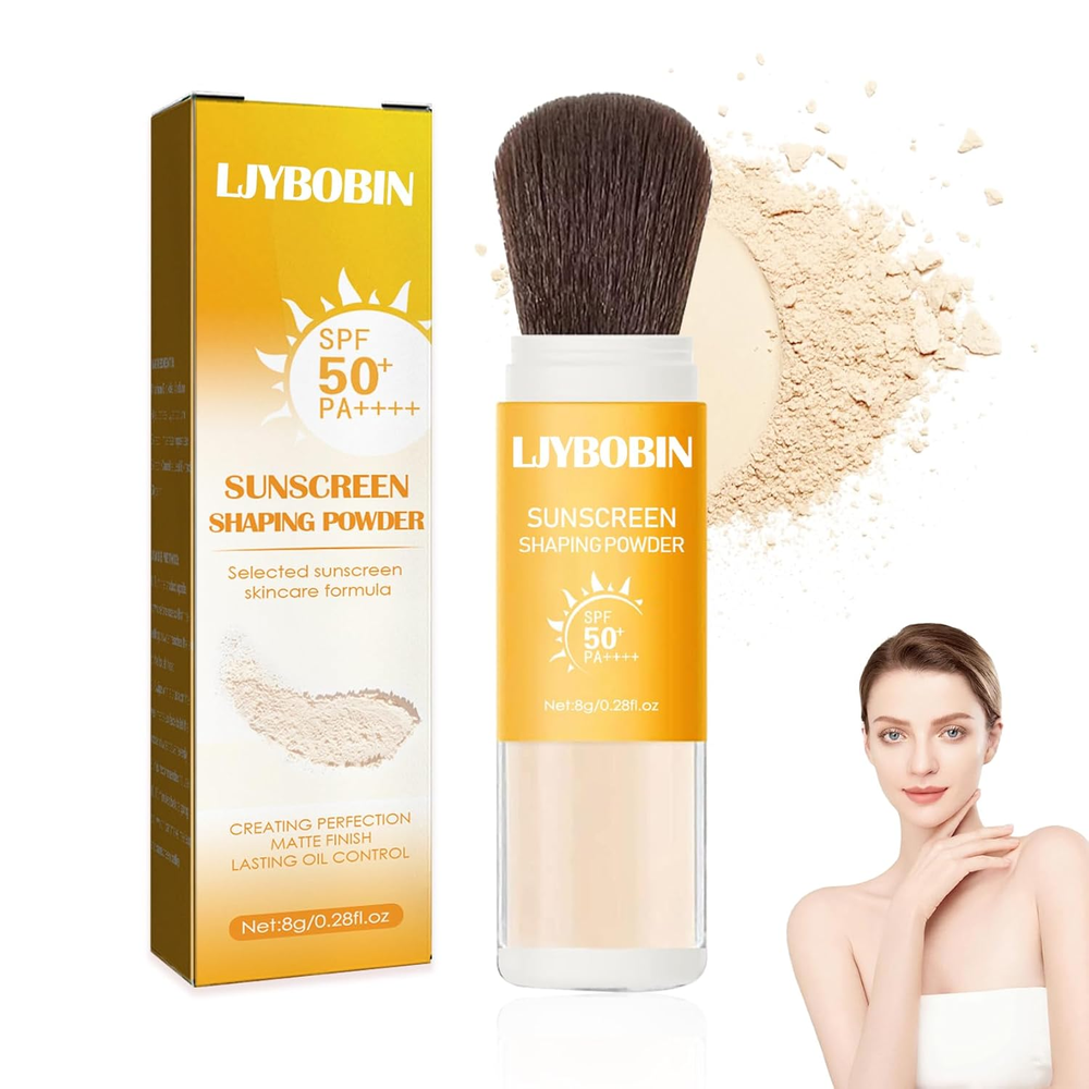 Oil-Control SPF 50+ Mineral Sunscreen Setting Powder – Waterproof & Matte Finish
