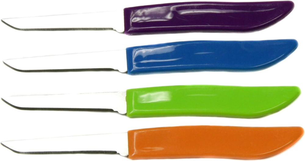 Select Paring Knife, 2.5 Inch Blade 6 Inches in Length 4 Piece Set, Assorted