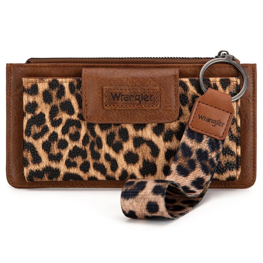 Wrangler RFID Wristlet Wallet for Women Large Clutch Card Organizer
