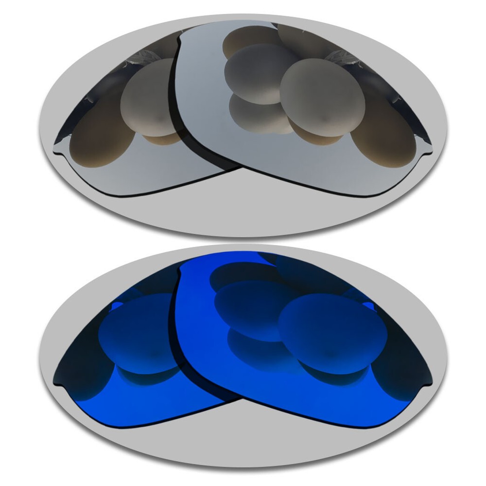 Silver&Deep Blue Lenses Replacement For-Oakley Half Jacket Polarized