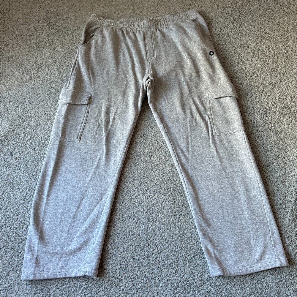 Southpole Pants Mens 2XL XXL Gray Cargo Sweat Jogger Baggy Lined Hip Hop Y2K