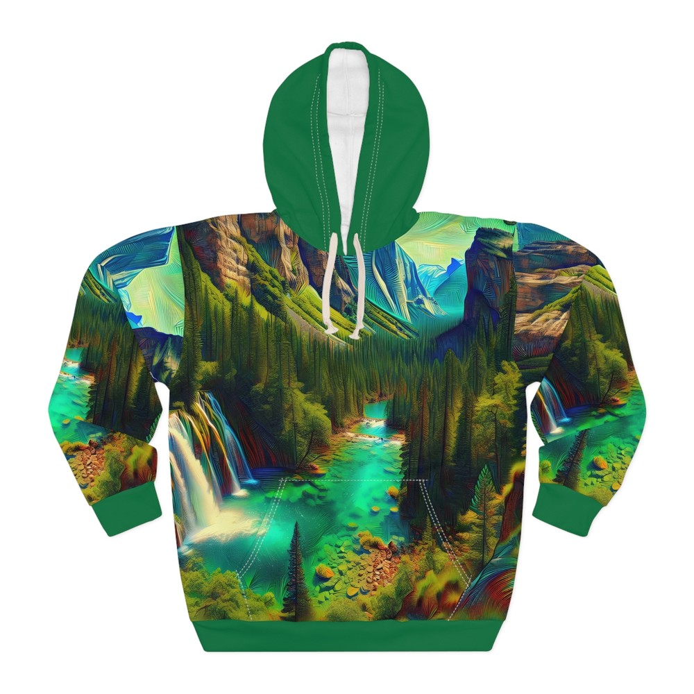 Hanging Lake Trail Artistic All Over Print Hoodie Outdoor Adventure Fashion