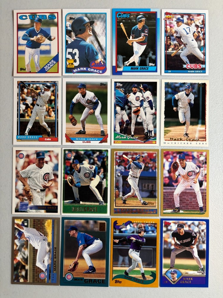 Vintage Topps Lot 1988-2003 Grace Mark 16 Card Instant Collection