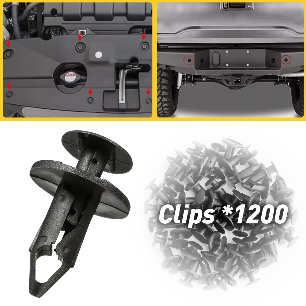 1200pcs 8mm Bumper Clips Retainer Auto Car Rivets For 2000-2005 Saturn L-Series