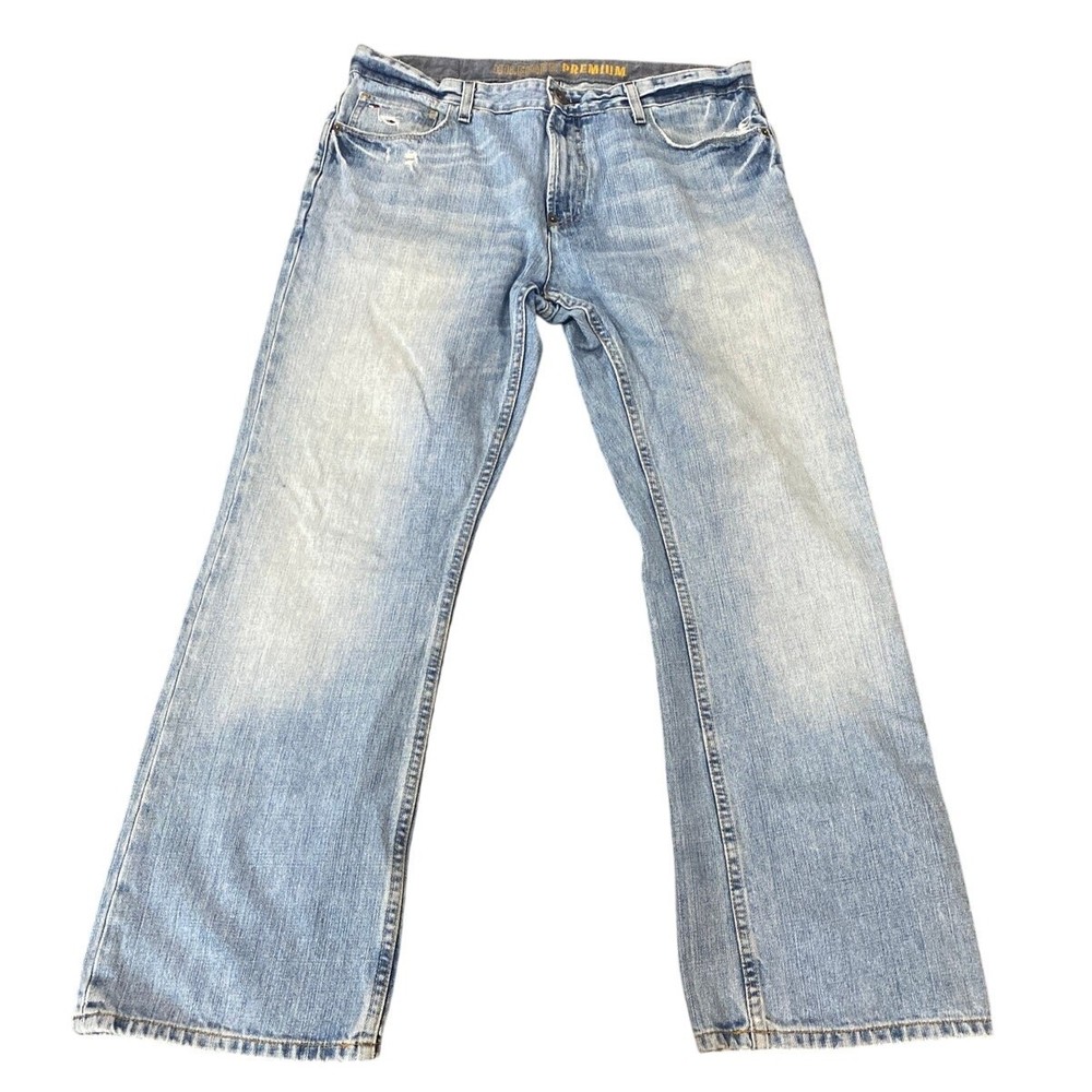 Tommy Hilfiger Men's Premium Bootcut Jeans 34x30 Stone Wash