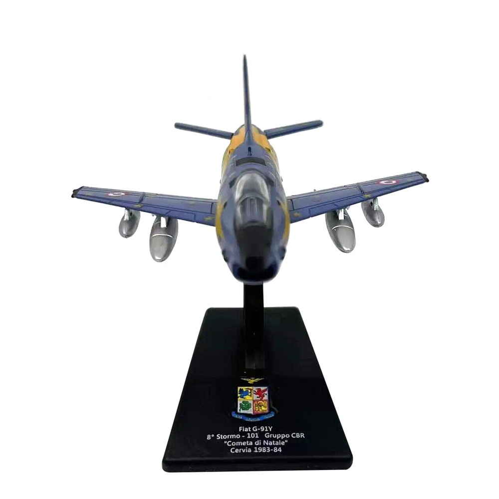 Blue 1:100 Scale Fiat G-91Y Fighter Alloy Aircraft Model Plane Static Display
