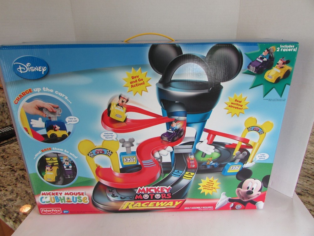 Fisher Price Disney Mickey Motors Raceway w/2 Racers Battery Operated
