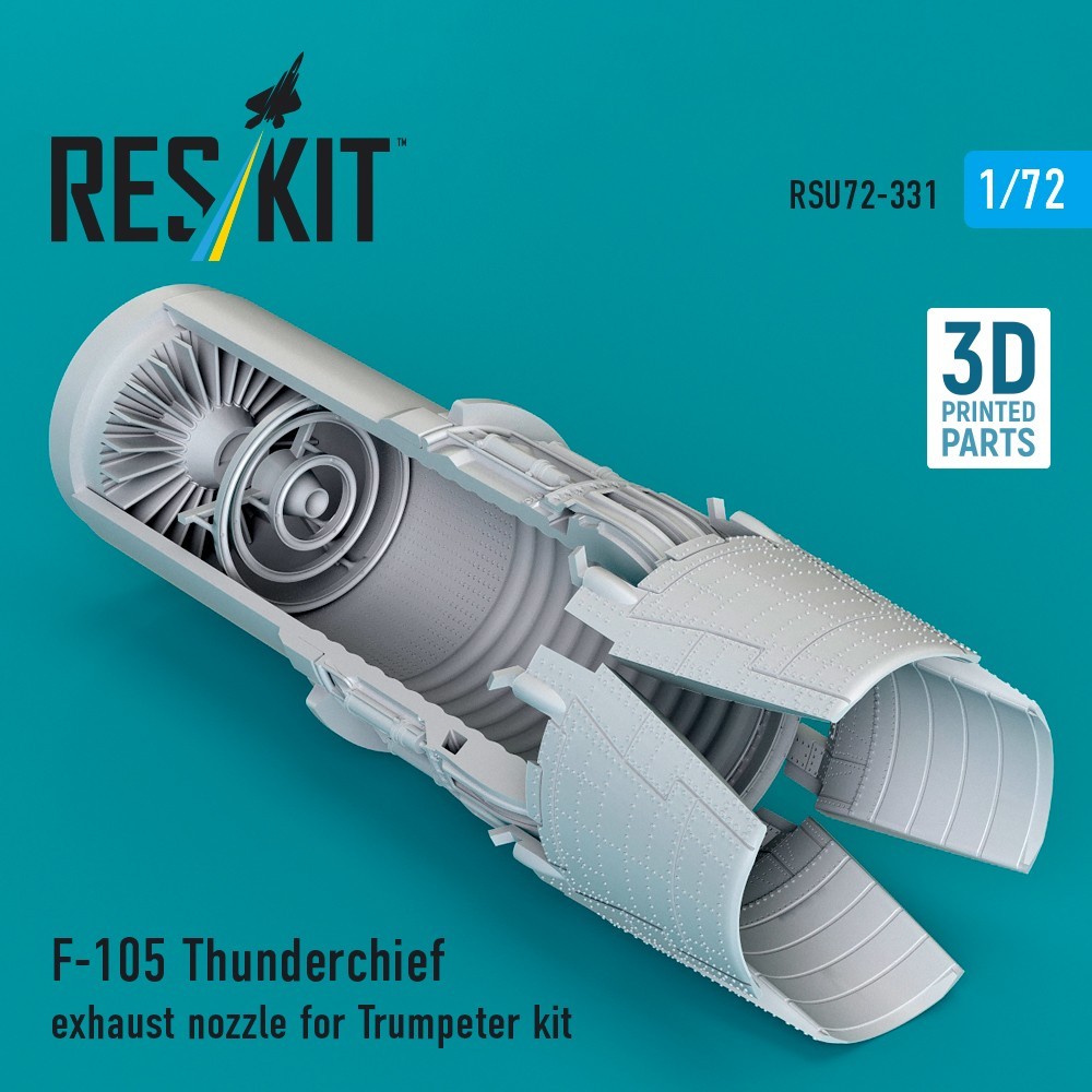F-105 Thunderchief exhaust nozzle for Trumpeter kit Scale 1:72 ResKit RSU72-0331