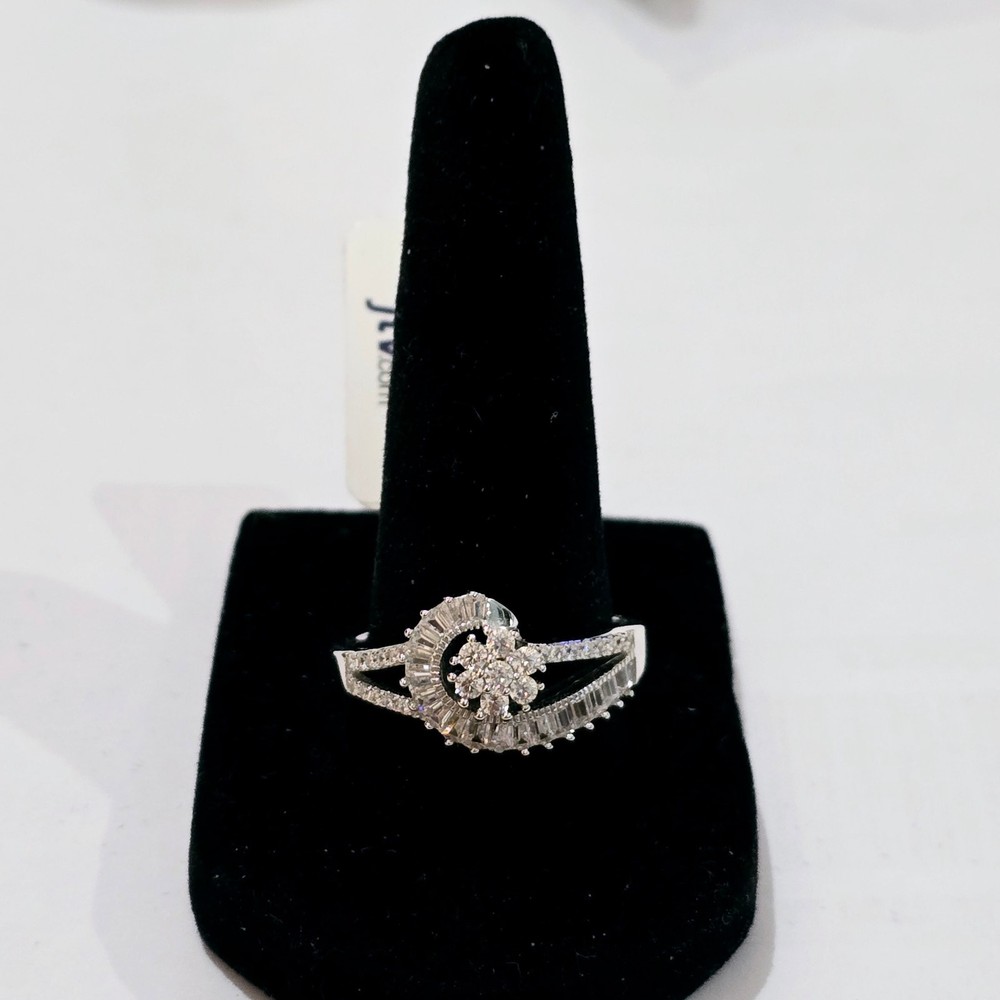 Rhodium over 925 Bella Luce with White CZ Ring Size 10 NWT