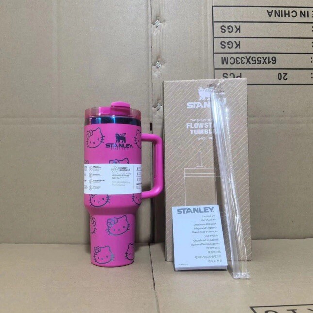 Hello Pink Mug Coffee Cup 40oz Stainless Steel Hot Or Cold