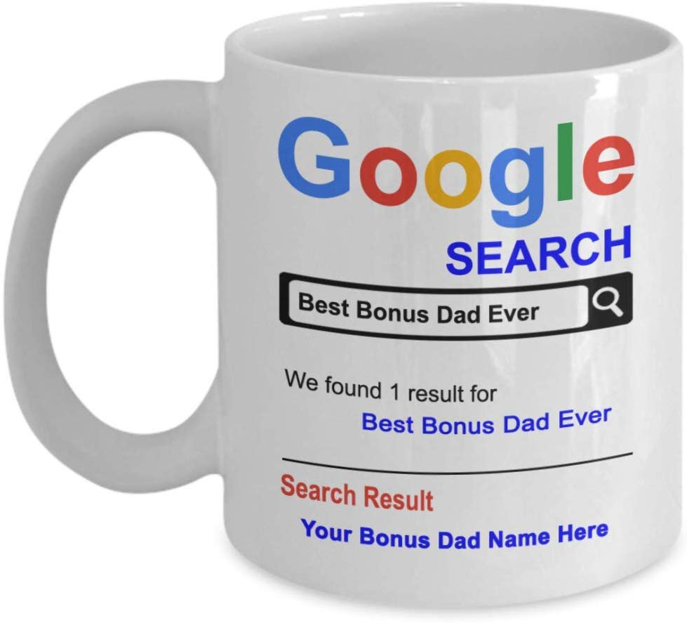 Personalized Bonus Dad Mug Best Bonus Dad Ever Coffee Cup Customized Name Bonus