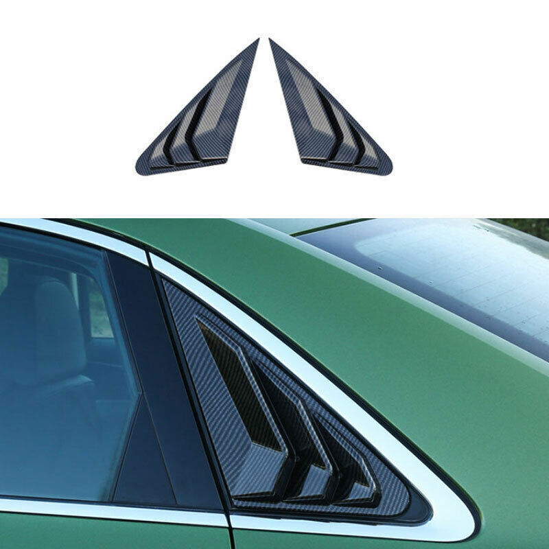 For Audi A3 S3 2014-20 Carbon Fiber Side Vent Window Scoop Louver Cover Trim 2P