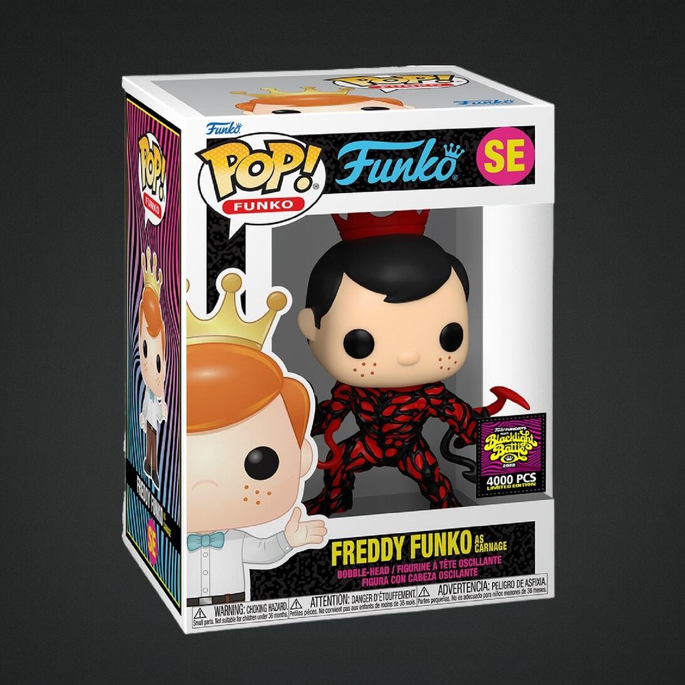 Freddy Funko as Carnage Limited Edition 4000 Piece Blacklight Battle Funko Pop