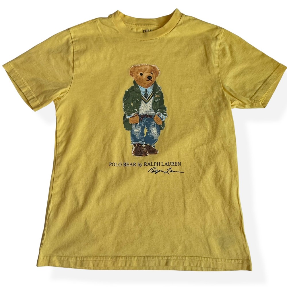 Polo Ralph Lauren Polo Bear Cotton Jersey Tee Yellow Boys Medium 10/12