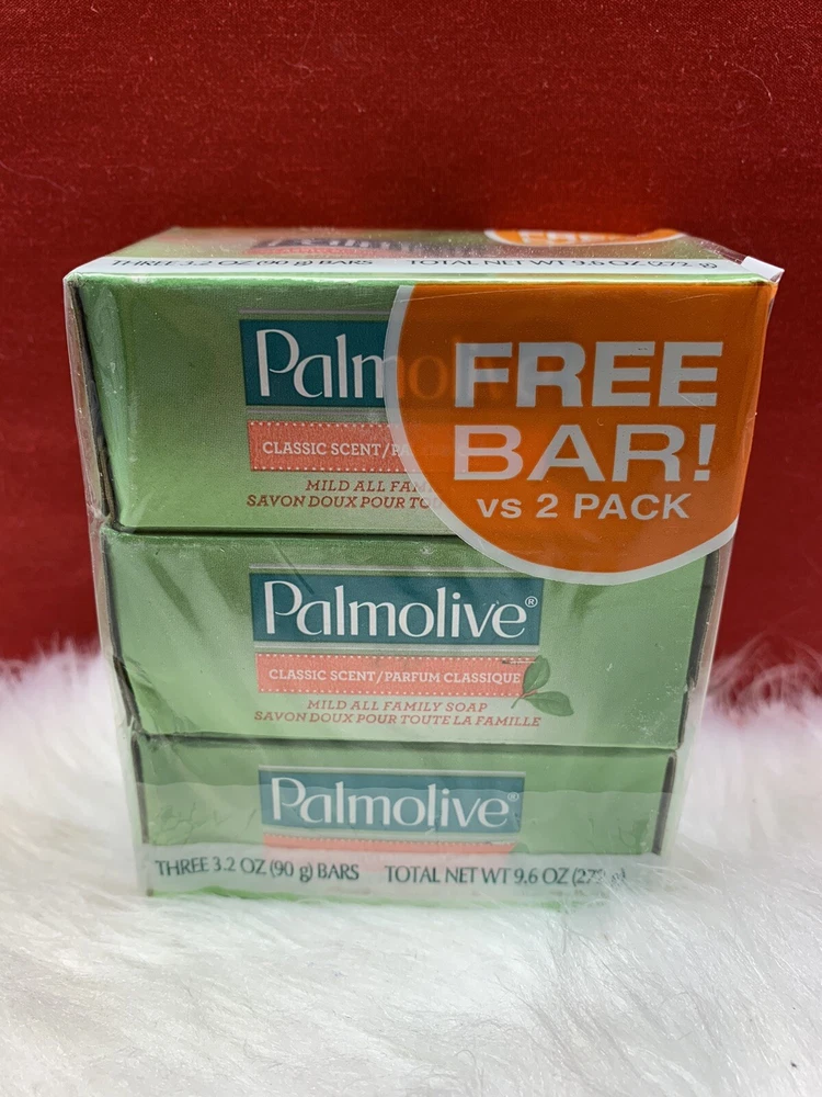Palmolive Classic Scent Soap Bars 3-Count Pack for Refreshing Clean