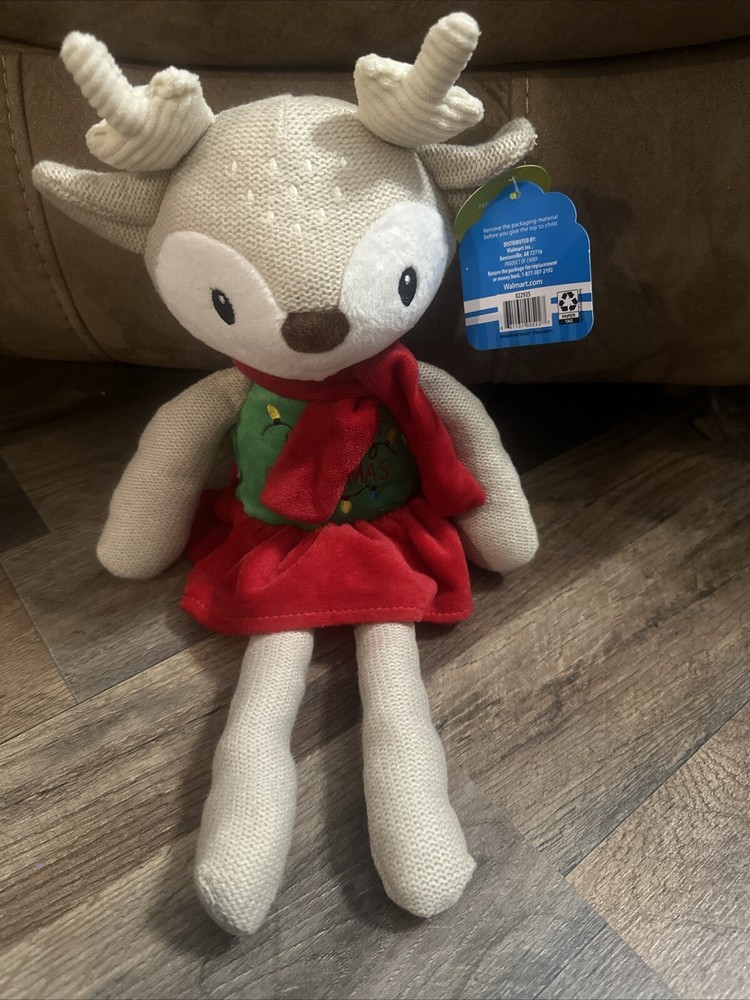 Spark Create Imagine My First Christmas Reindeer Deer Plush Stuffed Animal for Girls