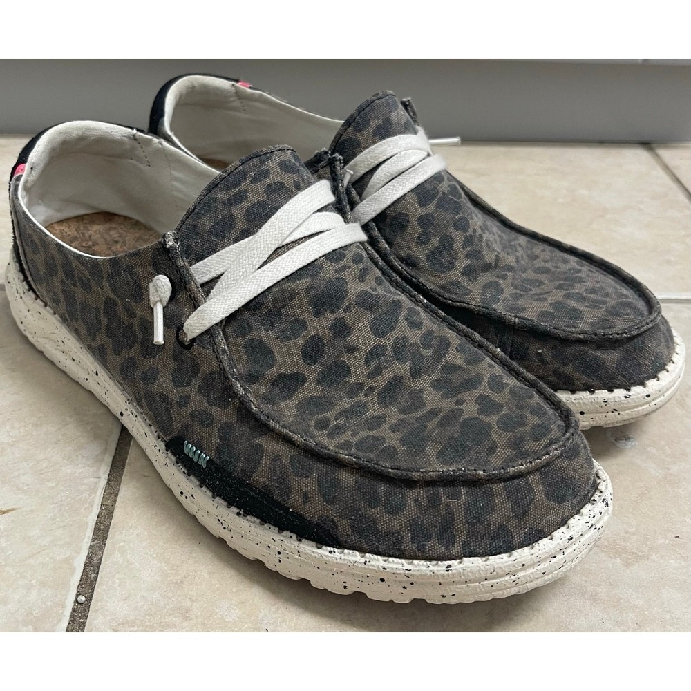 Hey Dude Women's Wendy Jungle Brown Slip-on shoes size 10