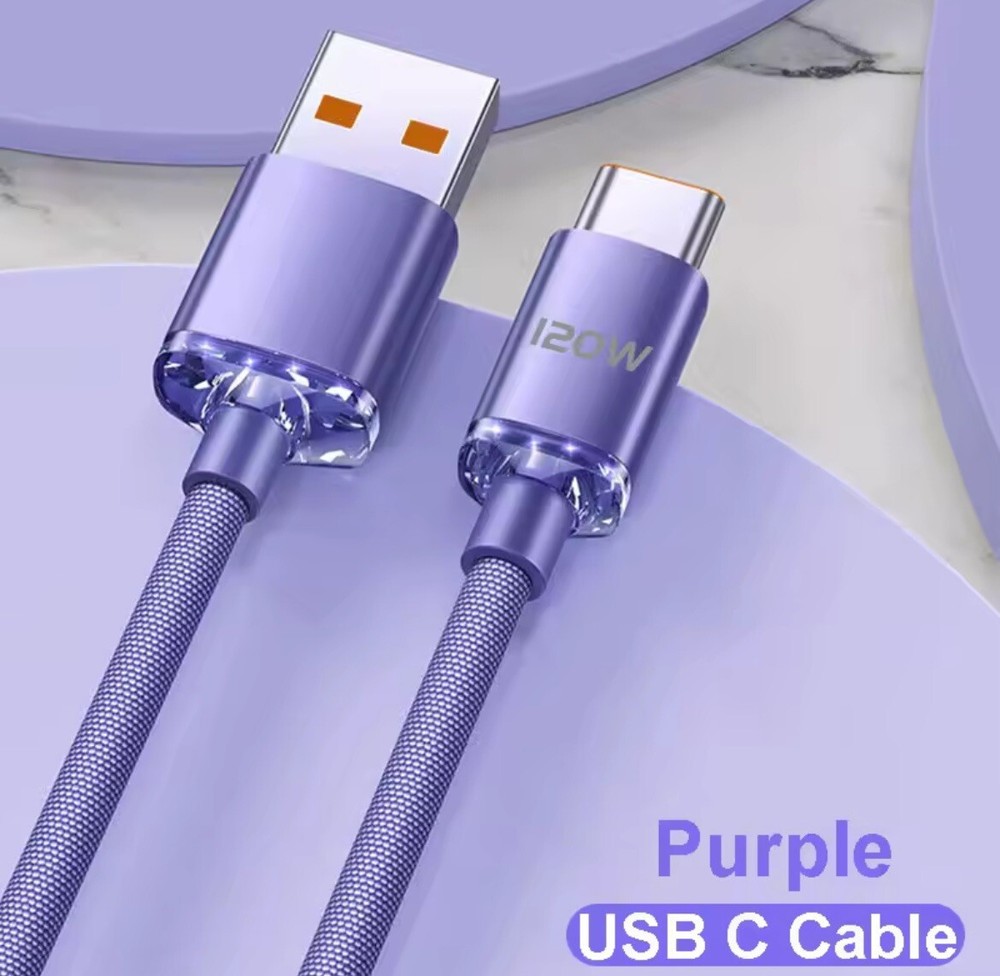 2024 120W USB-A to Type-C Fast Charging Cable for iPhone 15 Series PD