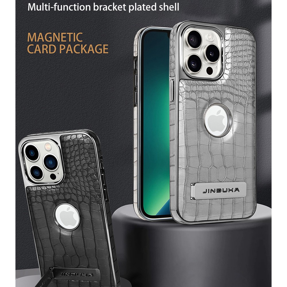 For iPhone 16 Pro Max 15 14 13 Leather Shockproof Mag Safe Case Kickstand Cover