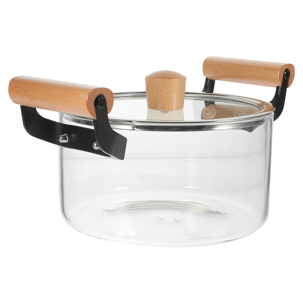 Kitchen Cookware Cooking Saucepan Glass Travel Pot Heat-resistant Stovetop