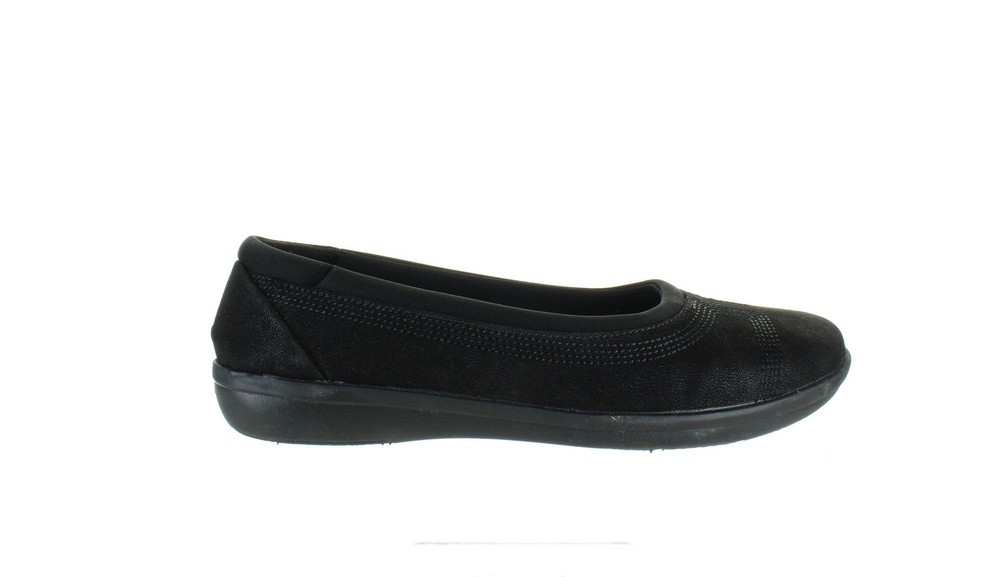 Clarks Womens Ayla Low Black Ballet Flats Size 6 (7825075)