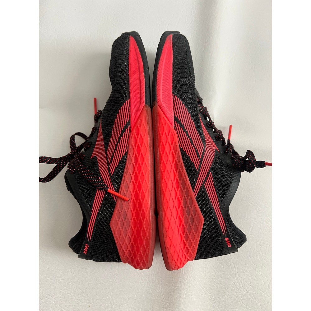 Reebok Nano 9 CrossFit Training Shoes Men Size 9 Black Neon Red
