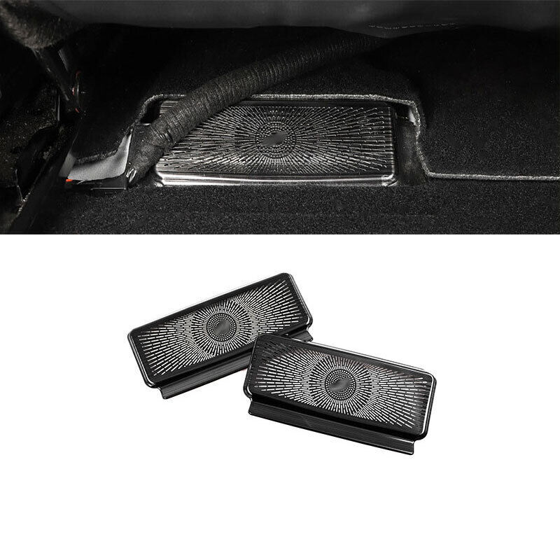 Black Titanium Seat Below Vent Air Outlet Cover Trim For Tesla Model 3 2017-2022