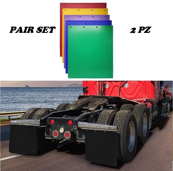 24X30 POLY MUD FLAP PAIR SET  BLACK COLOR 2PZ