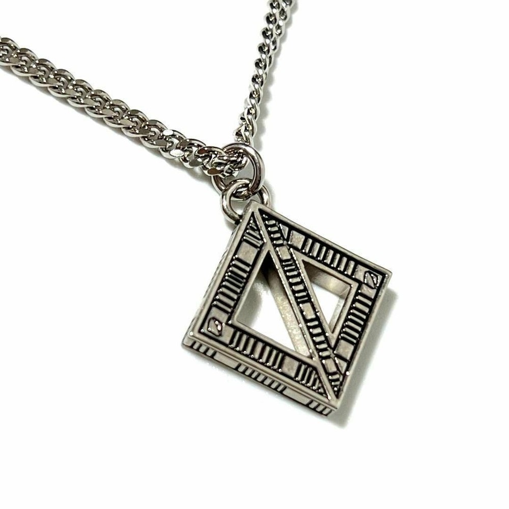 Christian Dior Men's CD Diamond Pendant Necklace in Sterling Silver