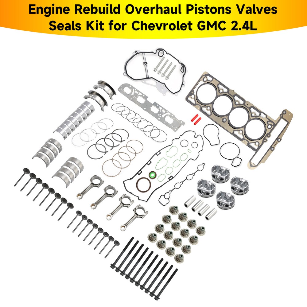 Chevrolet GMC 2.4L Engine Rebuild Kit with Pistons Valves Seals