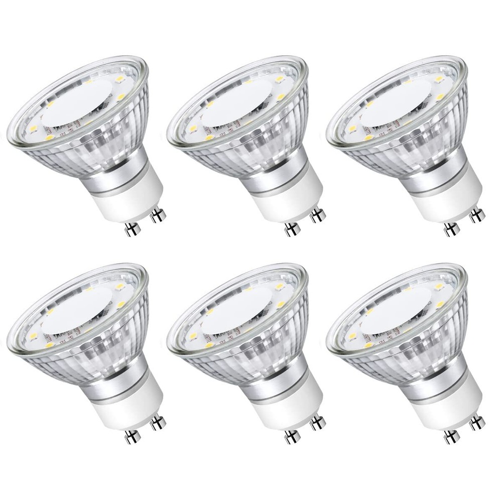 LE GU10 LED Light Bulbs Non-Dimmable, 5000K Daylight White GU10 Bulb Replacem...