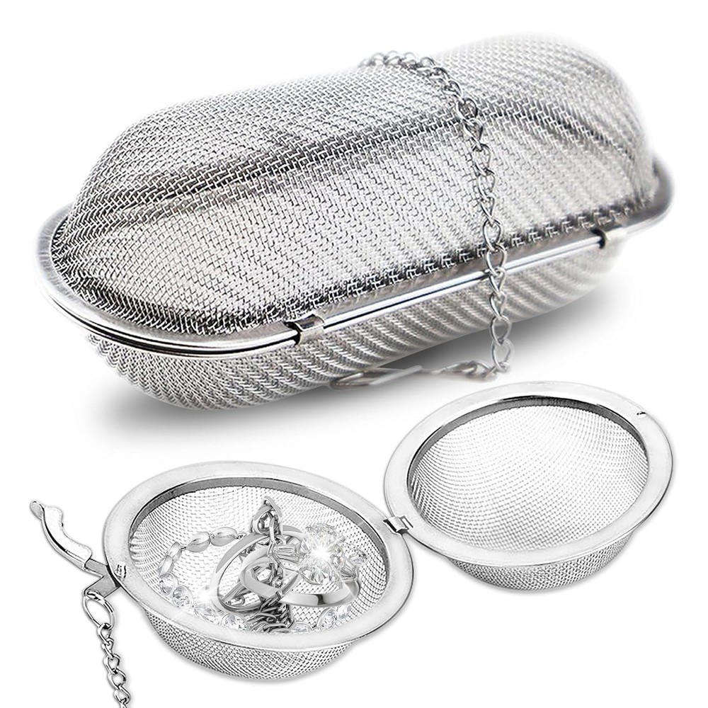 Ultrasonic Cleaner Basket 2Pcs Small Parts Jewelry Cleaning Basket for Glasses Coins Watches