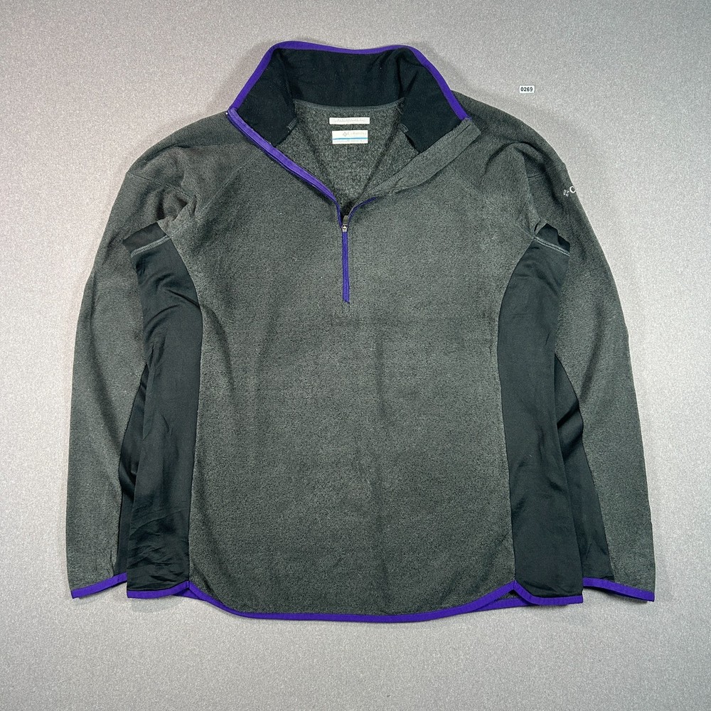 Columbia Womens Omni-Wick Longsleeve 1/4 Zip Pullover Fleece Size XL Hiking