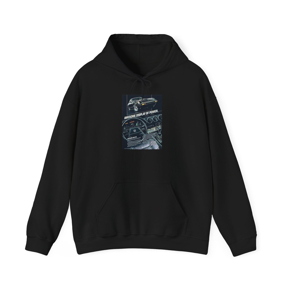 Nissan Datsun 280-ZX Retro Graphic Print LS Unisex Heavy Blend Hooded Sweatshirt