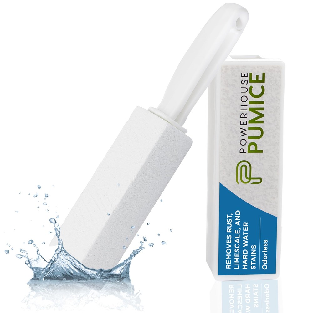 Pumice Stone Toilet Cleaner with Handle for Tough Stains 1-Pack