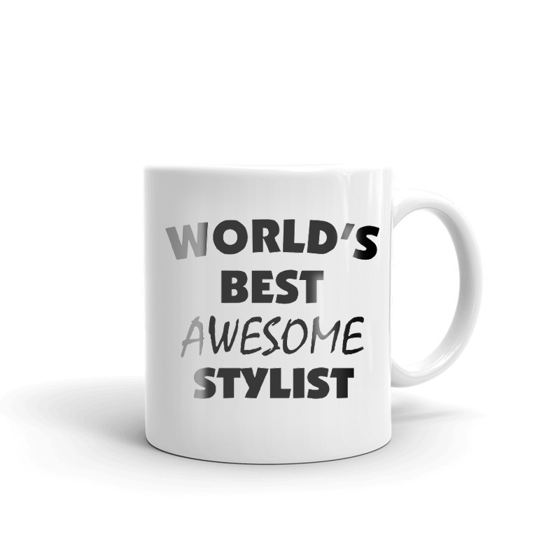 World's Best Awesome Stylist Coffee Tea Ceramic Mug Office Work Cup Gift