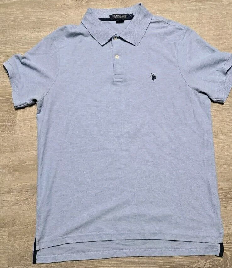 U.S. Polo Assn Polo Shirt Men's Blue Short Sleeve Polo Shirt Size Large
