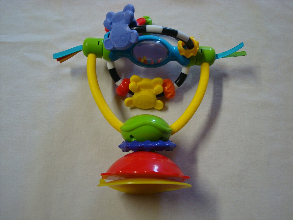 Playgro Suction Cup High Chair Rattle Teether Toy for Babies 6 Months and Up