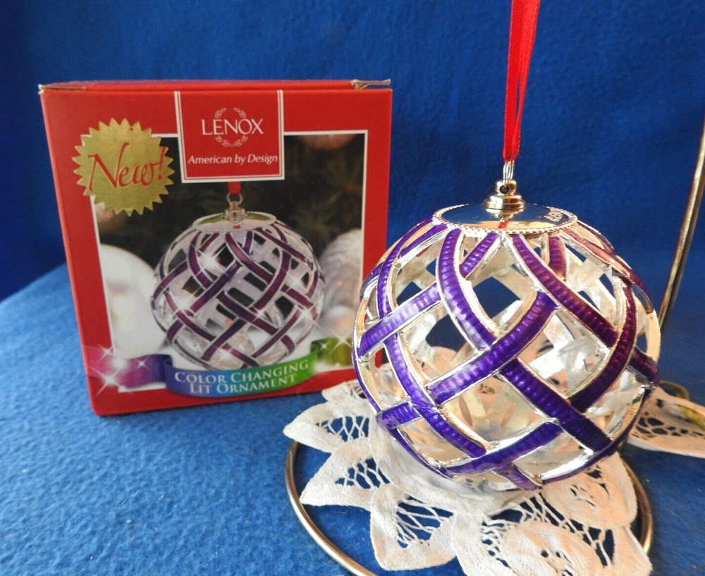 Lenox Shine Bright Woven Silverplate Ornament 3.25 Inch Holiday Decor