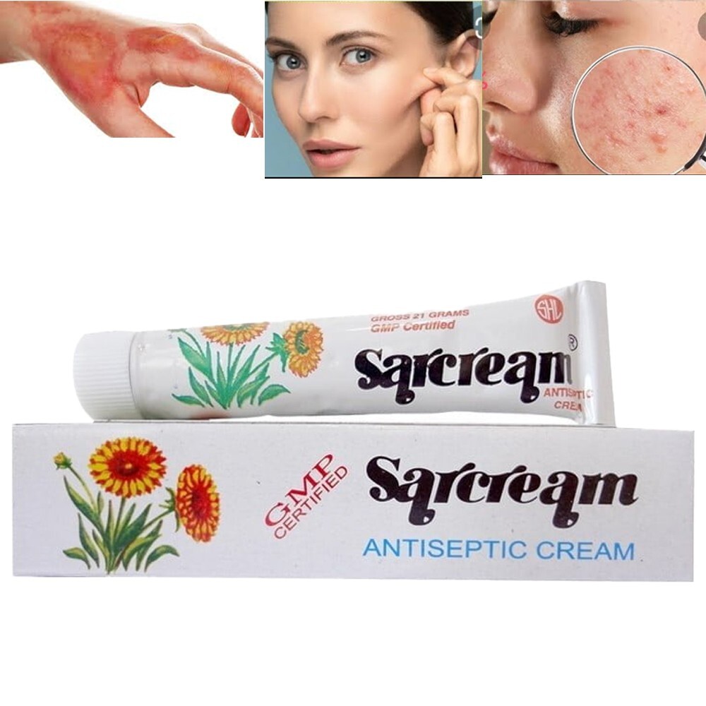 2 X Sarcream Antiseptic Cream 21gm for cut, burn and abrasions +FREE SHIPP
