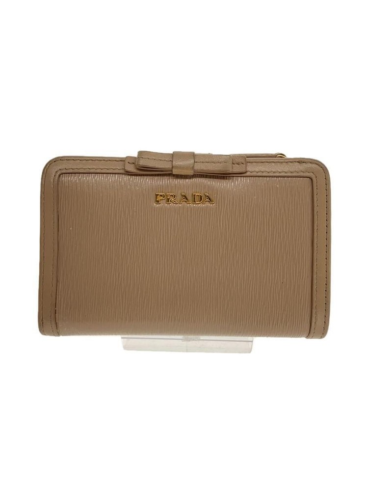 PRADA Bi fold Wallet CRM Plain Ladies
