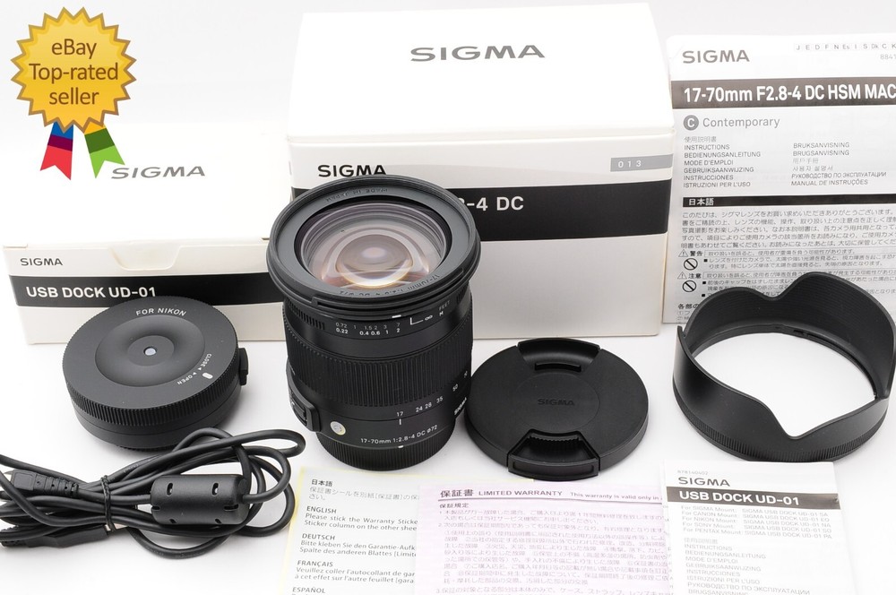 TOP Mint Sigma 17-70mm f/2.8-4 DC Macro OS HSM Contemporary Lens for Nikon Japan Version