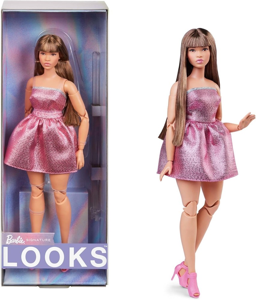 Barbie Looks Doll #24 in Pink Mini Dress Y2K Fashion Mattel HRM16 2023