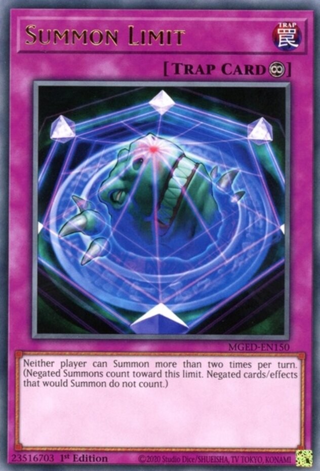 Summon Limit MGED-EN150 1st Edition Rare Lightly Played Yugioh Card