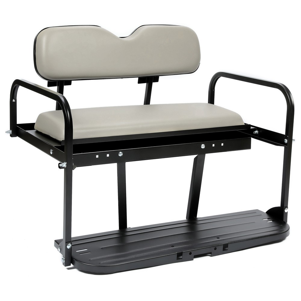 Golf Cart Folding Steel Frame Leather Rear Back Seat For EZGO Marathon Pre-1994