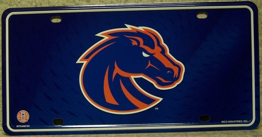 NCAA Aluminum License Plate Boise State Broncos  NEW (right facing)