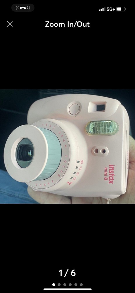 Fuji Instax Mini 8 Instant Camera in Blush Pink with Fujifilm